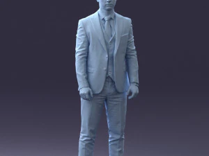 000287 Biznesmen w garniturze &ndash; profesjonalny męski charakter 0904 Model 3D