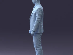 000287 Biznesmen w garniturze &ndash; profesjonalny męski charakter 0904 Model 3D