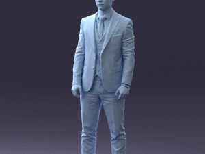 000287 Biznesmen w garniturze &ndash; profesjonalny męski charakter 0904 Model 3D