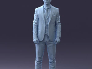 000287 Biznesmen w garniturze &ndash; profesjonalny męski charakter 0904 Model 3D