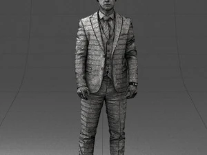 000287 Biznesmen w garniturze &ndash; profesjonalny męski charakter 0904 Model 3D