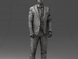 000287 Biznesmen w garniturze &ndash; profesjonalny męski charakter 0904 Model 3D