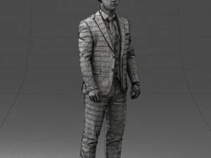 000287 Biznesmen w garniturze &ndash; profesjonalny męski charakter 0904 Model 3D