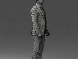 000287 Biznesmen w garniturze &ndash; profesjonalny męski charakter 0904 Model 3D