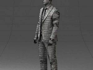 000287 Biznesmen w garniturze &ndash; profesjonalny męski charakter 0904 Model 3D