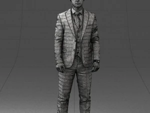 000287 Biznesmen w garniturze &ndash; profesjonalny męski charakter 0904 Model 3D
