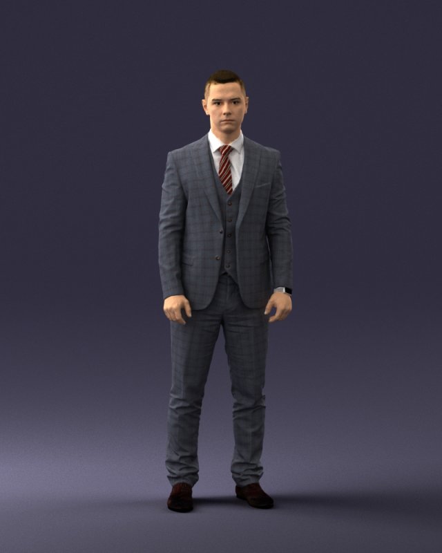 man in suit 0904 3d print ready Model Cetak 3D .c4d .max .obj .3ds .fbx .stl .blend 