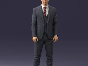 000287 Businessman in Suit - Professional Male Character 0904 3dp 3D Print Model