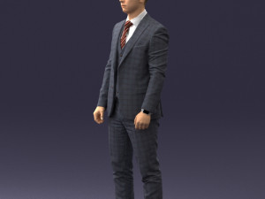 man in suit 0904 3d print ready Model Cetak 3D