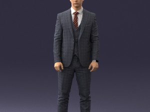 man in suit 0904 3d print ready Model Cetak 3D