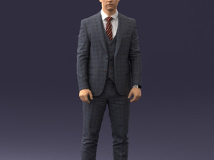 man in suit 0904 3d print ready Model Cetak 3D