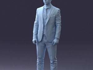 man in suit 0904 3d print ready Model Cetak 3D