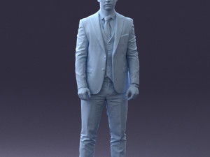 man in suit 0904 3d print ready Model Cetak 3D