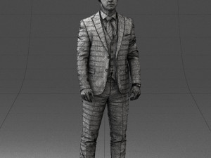 man in suit 0904 3d print ready Model Cetak 3D