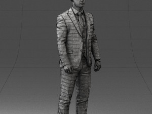 man in suit 0904 3d print ready Model Cetak 3D
