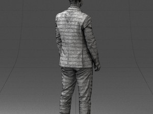 man in suit 0904 3d print ready Model Cetak 3D