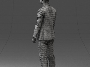 man in suit 0904 3d print ready Model Cetak 3D
