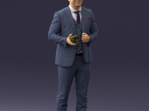 man with skull 0905 Modelo 3D