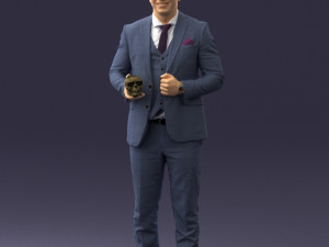 man with skull 0905 Modelo 3D