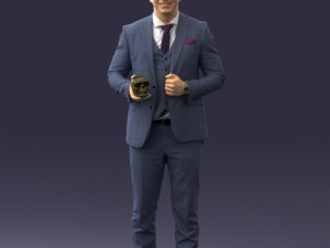 man with skull 0905 Modelo 3D