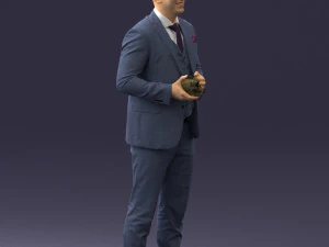 000288 Businessman with Skull Professional Male Character 0905 3dp 3D Print Model