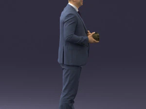 000288 Businessman with Skull Professional Male Character 0905 3dp 3D Print Model