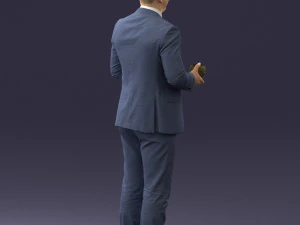 000288 Businessman with Skull Professional Male Character 0905 3dp 3D Print Model