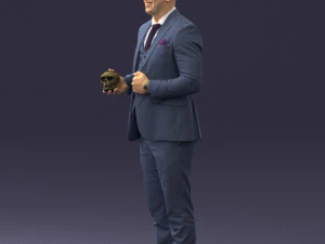 000288 Businessman with Skull Professional Male Character 0905 3dp 3D Print Model