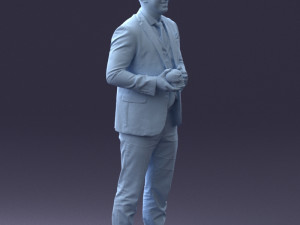 man with skull 0905 3d print ready Modèles 3D en vedette