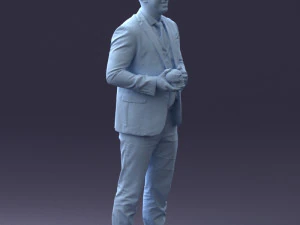 000288 Businessman with Skull Professional Male Character 0905 3dp 3D Print Model