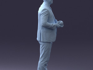 man with skull 0905 3d print ready Modèles 3D en vedette