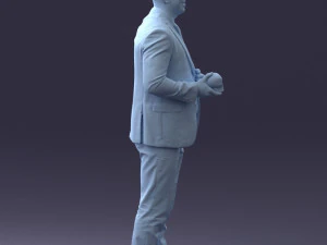 000288 Businessman with Skull Professional Male Character 0905 3dp 3D Print Model
