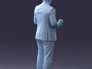 000288 Businessman with Skull Professional Male Character 0905 3dp 3D Print Model