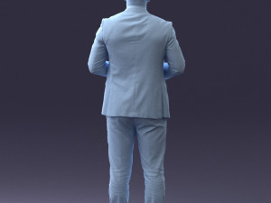 man with skull 0905 3d print ready Modèles 3D en vedette