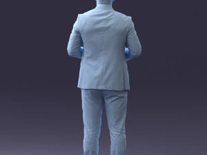 000288 Businessman with Skull Professional Male Character 0905 3dp 3D Print Model