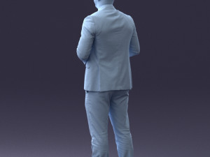 man with skull 0905 3d print ready Modèles 3D en vedette