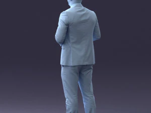 000288 Businessman with Skull Professional Male Character 0905 3dp 3D Print Model