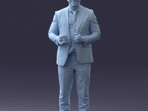 000288 Businessman with Skull Professional Male Character 0905 3dp 3D Print Model