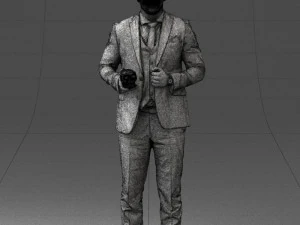 000288 Businessman with Skull Professional Male Character 0905 3dp 3D Print Model
