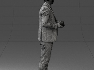 man with skull 0905 3d print ready Modèles 3D en vedette