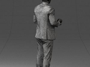 man with skull 0905 3d print ready Modèles 3D en vedette