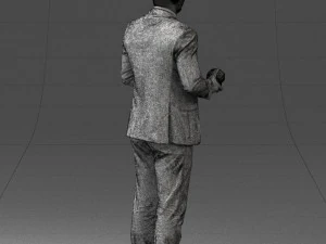000288 Businessman with Skull Professional Male Character 0905 3dp 3D Print Model