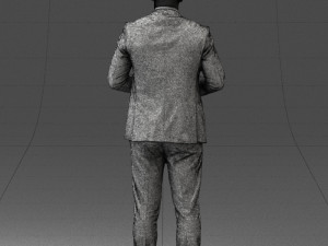 man with skull 0905 3d print ready Modèles 3D en vedette