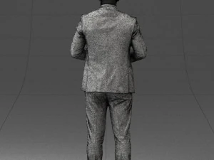 000288 Businessman with Skull Professional Male Character 0905 3dp 3D Print Model