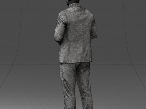 man with skull 0905 3d print ready Modèles 3D en vedette