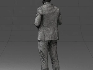 000288 Businessman with Skull Professional Male Character 0905 3dp 3D Print Model