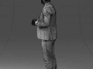 man with skull 0905 3d print ready Modèles 3D en vedette