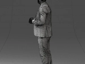 000288 Businessman with Skull Professional Male Character 0905 3dp 3D Print Model