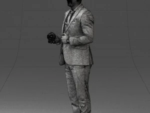 000288 Businessman with Skull Professional Male Character 0905 3dp 3D Print Model