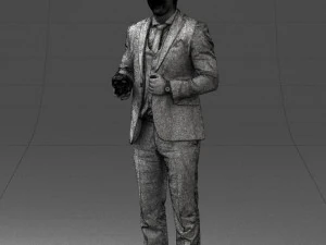 000288 Businessman with Skull Professional Male Character 0905 3dp 3D Print Model